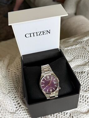 Citizen NJ0200-50W Automatic Purple Dial Stainless Steel Watch | Tsuyosa